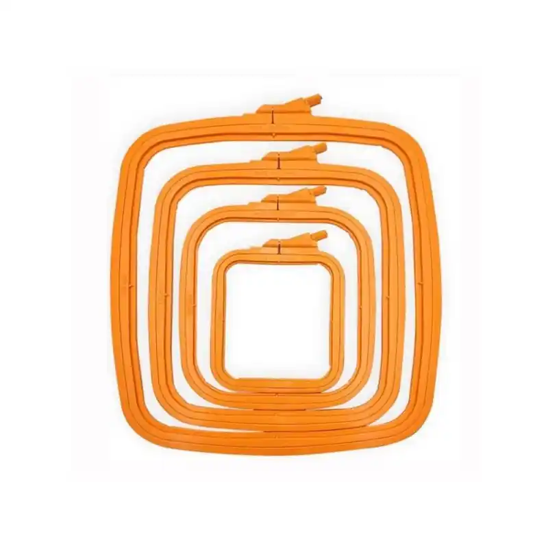 Lage Kosten Nurge rechthoekige borduurring - 14,5 x 16,5 cm - Oranje