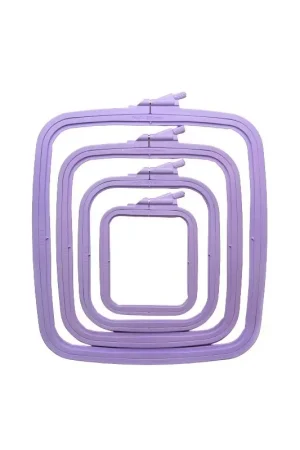 Voordeelprijs Nurge rechthoekige borduurring - 9,5 x 11 cm - Lila