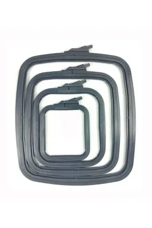 Speciale Aanbieding Nurge rechthoekige borduurring - 19,5 x 22 cm - Antraciet