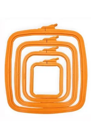 Nurge rechthoekige borduurring - 19,5 x 22 cm - Oranje Gereduceerde Prijs