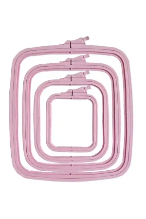 Must-Have Nurge rechthoekige borduurring - 19,5 x 22 cm - Roze