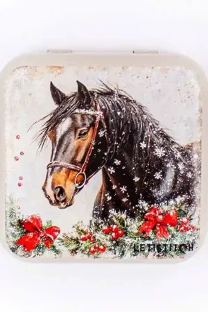 Winter Horse Metallic Box - Leti Stitch Beperkte Voorraad