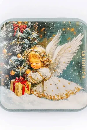 Meest Verkocht Christmas Angel Metallic Box - Leti Stitch