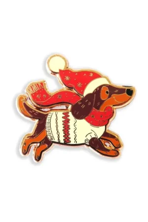 Needle Minder Santa Dachshund - Leti Stitch Rechtstreeks Van De Fabrikant