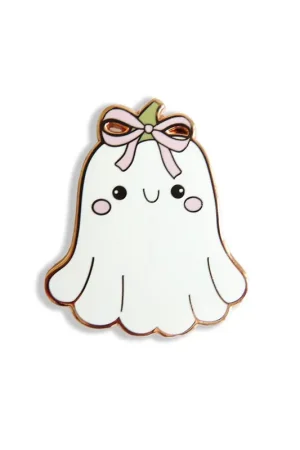 Gratis Retour Needle Minder Boo, the Ghost with the Pink Bow - Leti Stitch