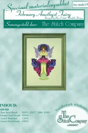 Laatste Versie Materiaalpakket February Amethyst Fairy- The Stitch Company
