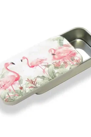 Merkproduct Flamingos Metallic Box - Leti Stitch