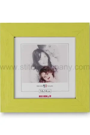 Wissellijst hout 14 x 14 cm, groen - The Stitch Company Snelle Levering