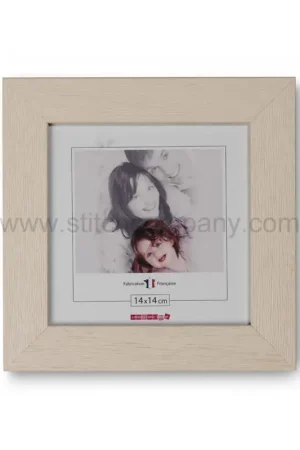 Merkproduct Wissellijst hout 14 x 14 cm, ivoor - The Stitch Company