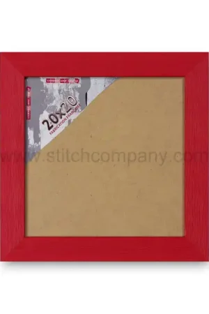 Wissellijst hout 20 x 20 cm, rood - The Stitch Company Bestseller