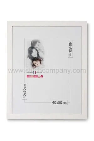 Gecertificeerd Wissellijst hout 40 x 50 cm, wit - The Stitch Company