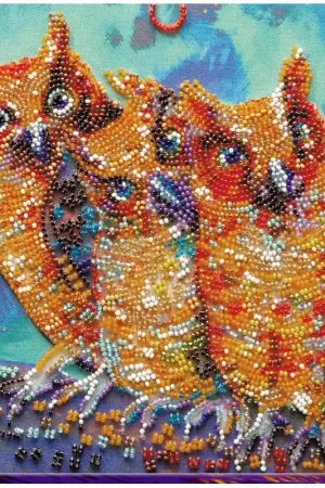 Kralen borduurpakket Funny Trio - Abris Art Hoge Kwaliteit