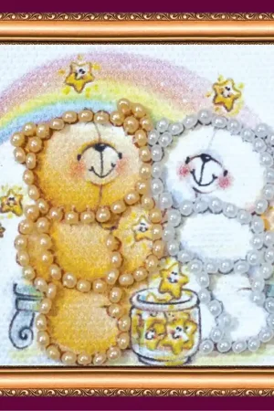 Kralen borduurpakket Star Shower - 1 - Abris Art Laatste Kans