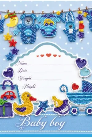 Direct Beschikbaar Kralen borduurpakket Metric for a Boy - Abris Art