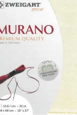 Zweigart borduurstof Precut Murano Evenweave Ecru (99) 32ct 48x68cm Bestseller