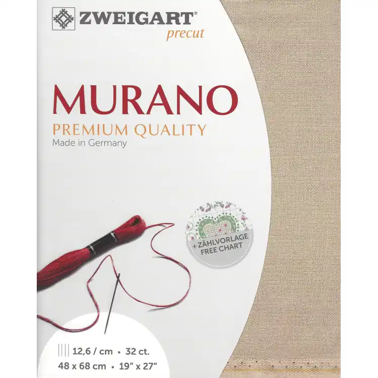 Zweigart borduurstof Precut Murano Evenweave Taupe (306) 32ct 48x68cm Tijdelijk Beschikbaar