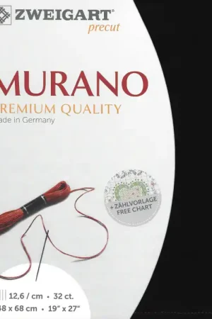 Zweigart borduurstof Precut Murano Evenweave Zwart (720) 32ct 48x68cm Direct Beschikbaar