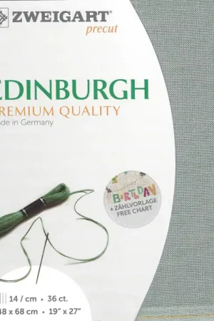 Actieprijs Zweigart borduurstof Precut Edinburgh Smokey Blue (222) 36ct 48x68cm