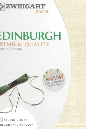 Lage Kosten Zweigart borduurstof Precut Edinburgh Cream (222) 36ct 48x68cm