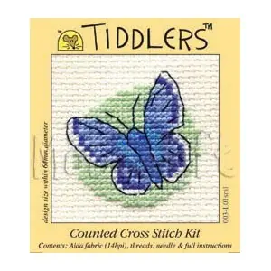 Lage Prijs Mouseloft Tiddlers Blue Butterfly 003-L01 borduren (pakket)