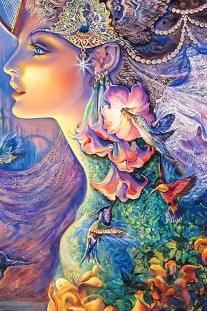 Seizoensaanbieding Dromen prinses Diamond Painting ** - 40x40 / rond