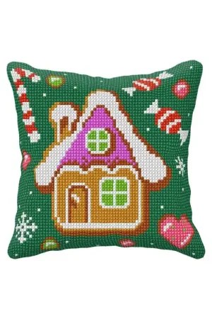 Orchidea Gingerbread house Kruissteekkussen pakket 99114 Meest Verkocht