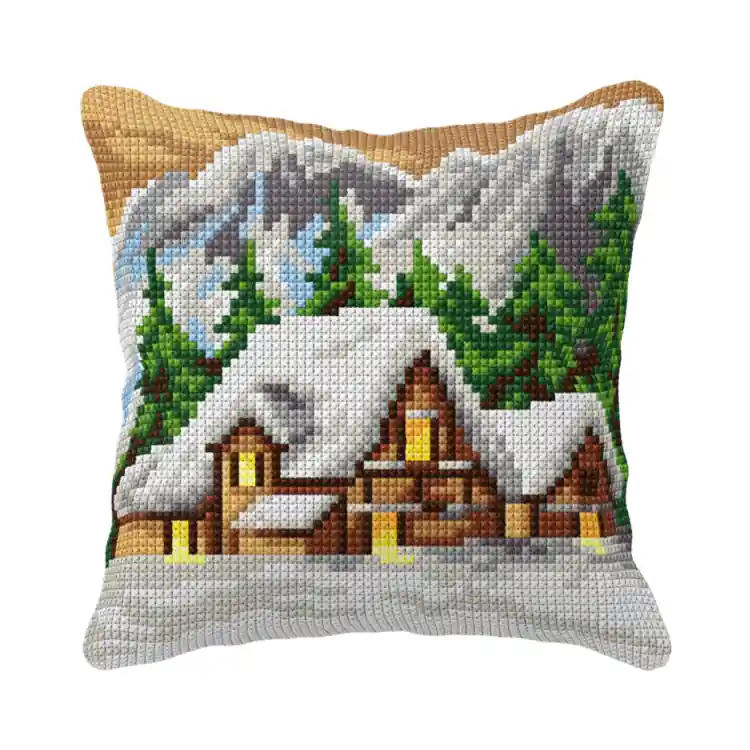 Hoge Kwaliteit Orchidea Mountain Landscape Kruissteekkussen pakket 99096