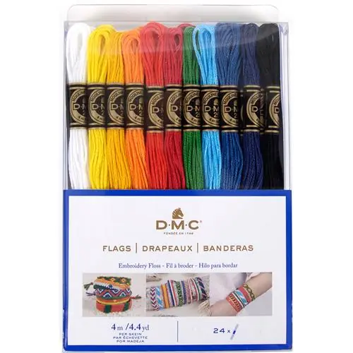 Goedkoop DMC Mouline splijtzijde set Flags, 24 strengen à 4 meter