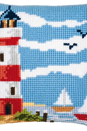 Vervaco Vuurtoren Kruissteekkussen pakket PN-0008601 Weekendaanbieding