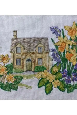 Koop Online Borduurwerk cottage lente