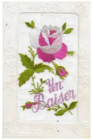 Meest Verkocht Zijdegeborduurde kaart