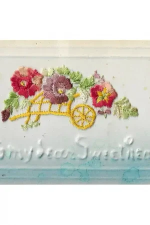 Alleen Vandaag Zijdegeborduurde kaart kleurverloop