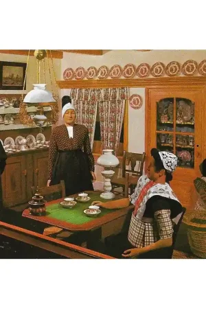 Superprijs Ansichtkaart koffie in streekdracht