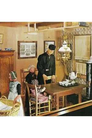 Ansichtkaart koffie in streekdracht Rechtstreeks Van De Fabrikant