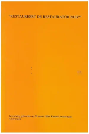 Bestel Nu Boek: Restaureert de restaurator nog?