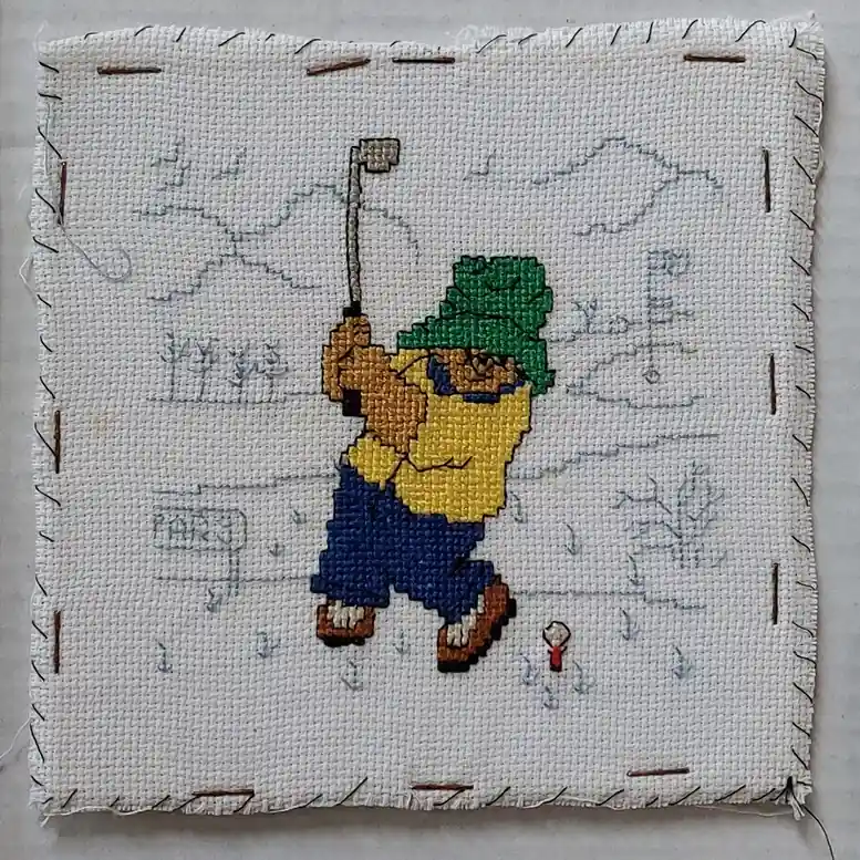 Koopje Borduurwerkje beertje Paddington golf