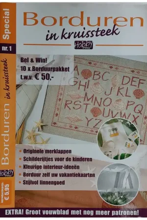 Tijdschrift: Borduren in kruissteek nr.1 Actieprijs