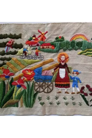 Zomers borduurwerkje platsteek Gratis Retour