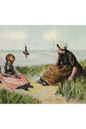 Textielkaart: meisjes in duinen Nu Kopen