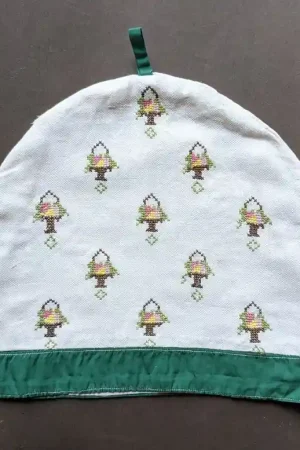 Actieprijs Geborduurde theemuts