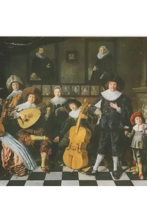 Textielkaart: Musicerend gezelschap Seizoensaanbieding