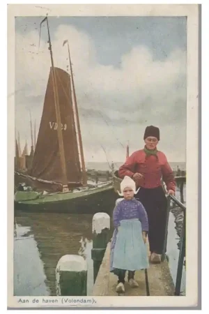 Oude ansichtkaart Volendam Fabrieksprijs