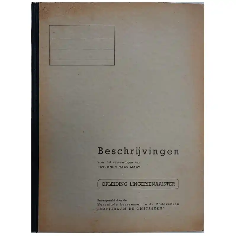 Boek: Beschrijvingen opleiding lingerienaaister Merkproduct