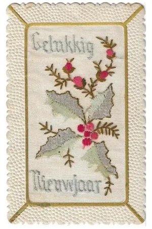 Oude kaart Gelukkig Nieuwjaar (2) Gereduceerde Prijs