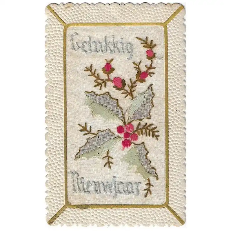 Oude kaart Gelukkig Nieuwjaar (2) Gereduceerde Prijs