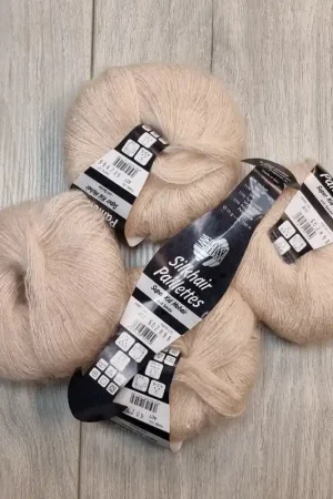 Aanbieding 4 bollen Silkhair Paillettes kleur 401 poeder Gecertificeerd