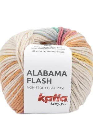 Alabama Flash Kleurnummer 101 - Ecru-Blauw-Licht fuchsia-Licht oranje Must-Have