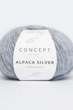 Beperkte Voorraad Alpaca Silver Kleurnummer 253 - Pastelblauw-Zilver