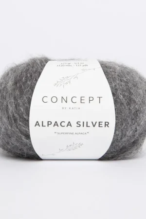 Alpaca Silver Kleurnummer 256 - Donker grijs-Zilver Exclusieve Aanbieding