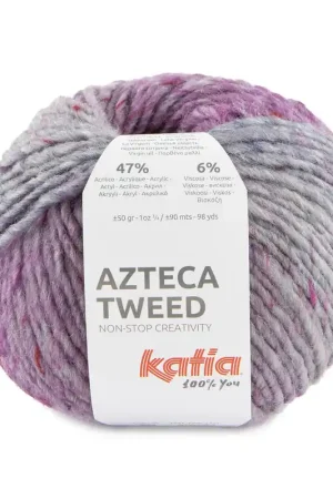 Azteca Tweed Kleurnummer 306 - Blauw-Parelmoer-lichtviolet-Grijs Nieuw